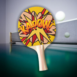 Raquete De Ping Pong Diversão Moderna Retro Bloco de BD KAPOW Pop Art