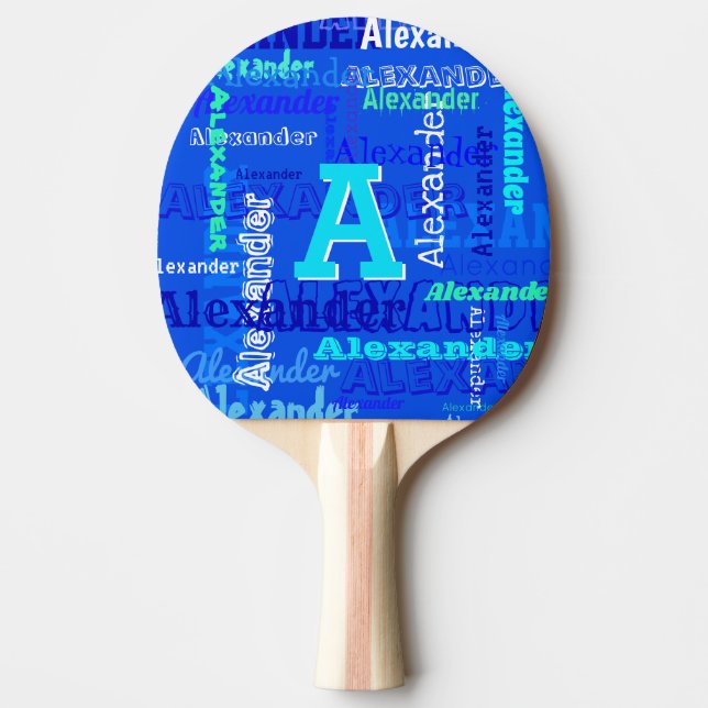 Raquete De Ping Pong Diversão Personalizada e Monograma (Frente)