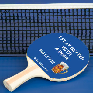 Raquete De Ping Pong Divertir-se melhor com um nome de mensagem de cerv