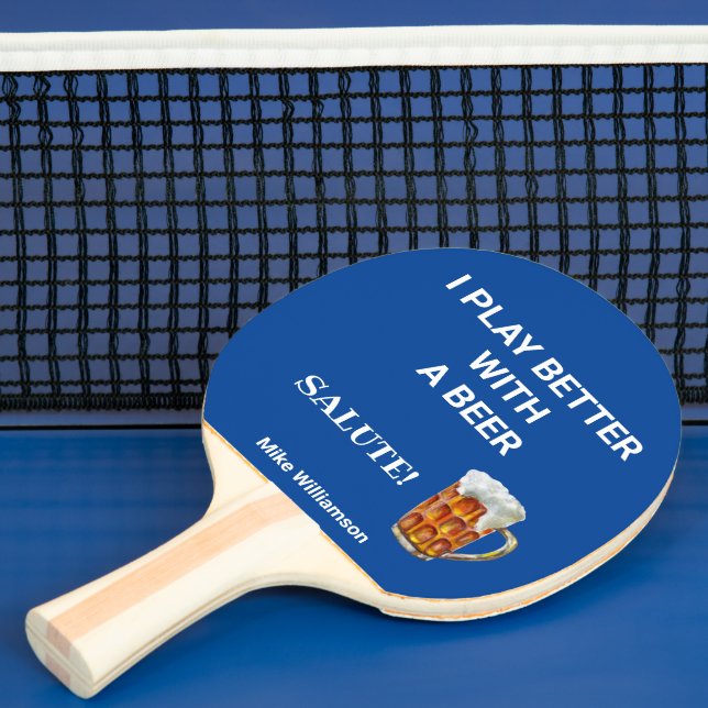 Raquete De Ping Pong Divertir-se melhor com um nome de mensagem de cerv (Insitu)