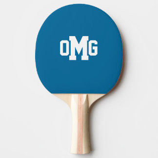 Raquete de ping pong do monograma do esporte