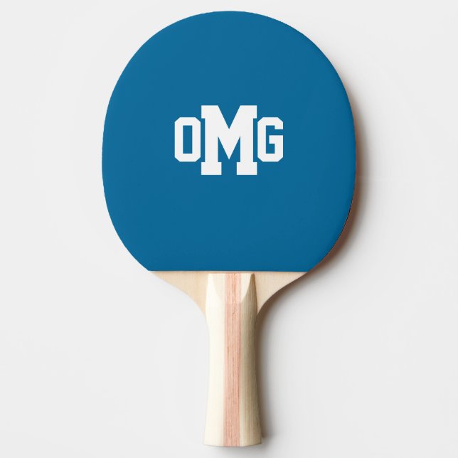 Raquete de ping pong do monograma do esporte (Frente)