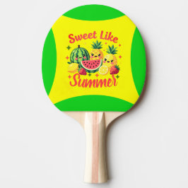 Raquete De Ping Pong Doce Como Verão Estampa Colorida de Frutas Kawaii
