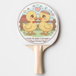 Raquete De Ping Pong dois patos e amor, você é o grasnar do meu coração