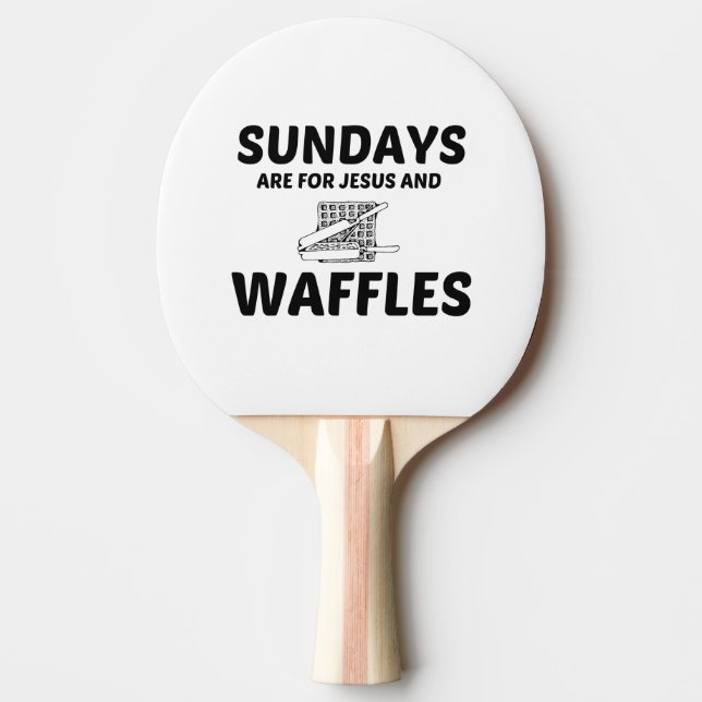 RAQUETE DE PING PONG DOMINGO WAFFLES E JESUS (Frente)