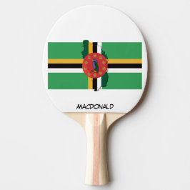 Raquete De Ping Pong DOMINICA FLAG & MAP Personalizado