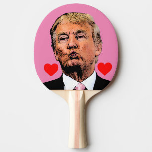 RAQUETE DE PING PONG DONALD TRUMP BEIJA PONG PING DIA DE OS NAMORADOS