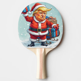 Raquete De Ping Pong Donald Trump Santa Claus