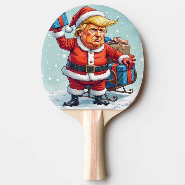 Raquete De Ping Pong Donald Trump Santa Claus (Frente)