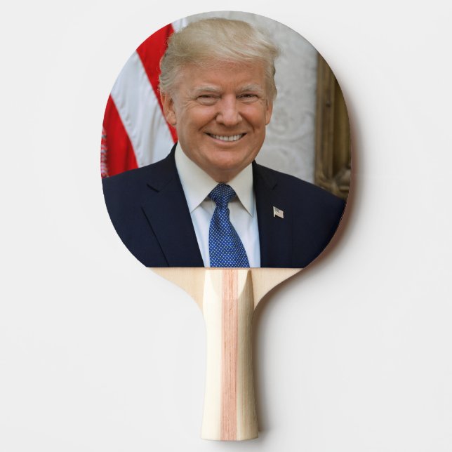 Raquete De Ping Pong Donald Trump White House Presidente Portrait (Frente)