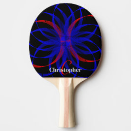 Raquete De Ping Pong Double Blueberry Color Geometric Ping Pong Paddle
