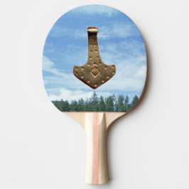 Raquete De Ping Pong Dourado Thor Hammer - pá-pá