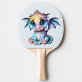 Raquete De Ping Pong Dragão-bebê Kawaii, bonito e adorável