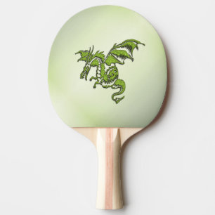 Raquete De Ping Pong Dragão de Combate Verde