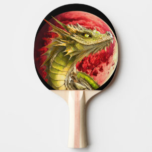 Raquete De Ping Pong Dragão na Lua Sangrenta