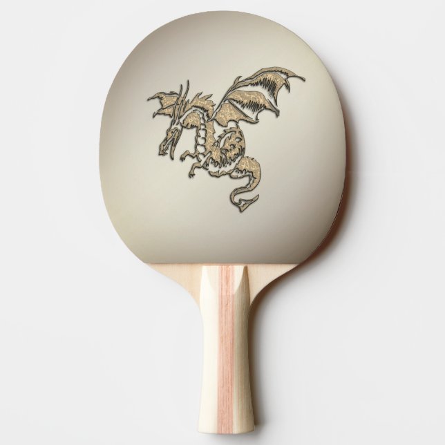 Raquete De Ping Pong Dragão ouro (Verso)