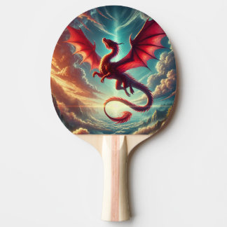 Raquete De Ping Pong Dragão Vermelho