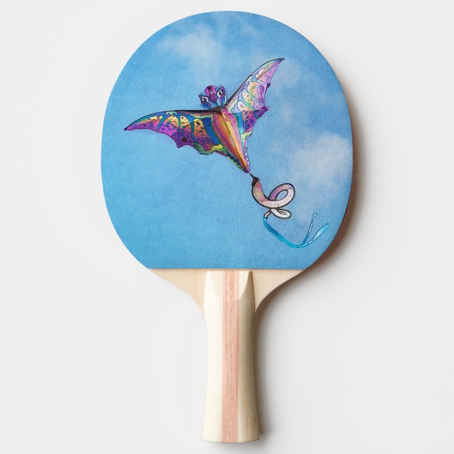 Raquete De Ping Pong Dragon Kite Digital Art (Frente)