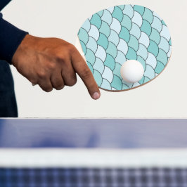 Raquete De Ping Pong Dragon Scales, Fans, Waves, Seigaiha, Blue