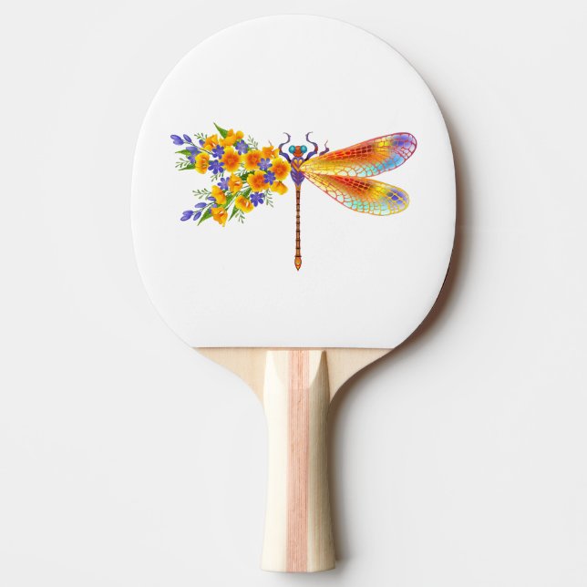 Raquete De Ping Pong Dragonfly Amarelo (Frente)