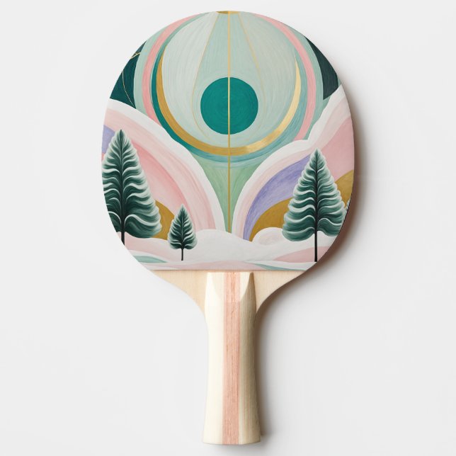 Raquete De Ping Pong Dreamscape Whimsical Winter (Frente)