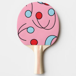 Raquete De Ping Pong Drupas do Design de Memphis