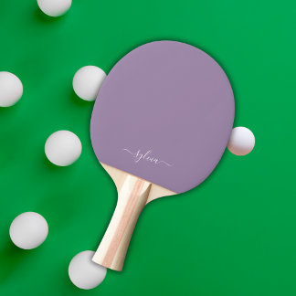 Raquete De Ping Pong Dusty Purple Modern Girly Monographic Nome
