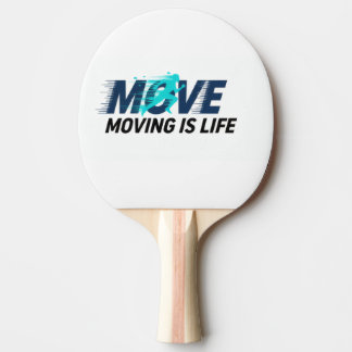 Raquete De Ping Pong Dynamic logo with runner silhouette and text Move 