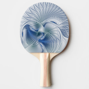Raquete De Ping Pong Dynamics Fantasy Abstrato Blue Tones Arte Fractal