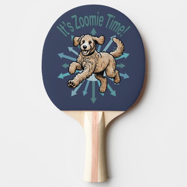 Raquete De Ping Pong É o Zoomie Time Doodle (Frente)