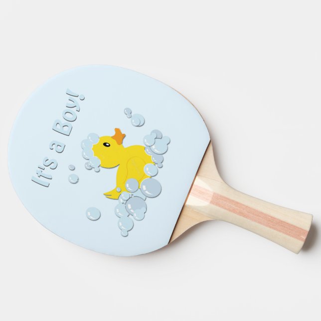 Raquete De Ping Pong É um "Boy Bubble Baby Blue" (Lateral do verso)