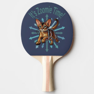 Raquete De Ping Pong É Zoomie Time Abyssinian Cat