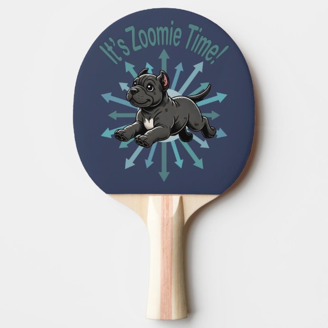 Raquete De Ping Pong É Zoomie Time Cane Corso (Frente)