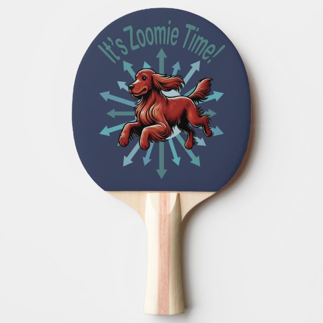Raquete De Ping Pong É Zoomie Time Irish Setter (Frente)