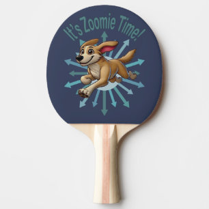 Raquete De Ping Pong É Zoomie Time Medium Tan Mutt