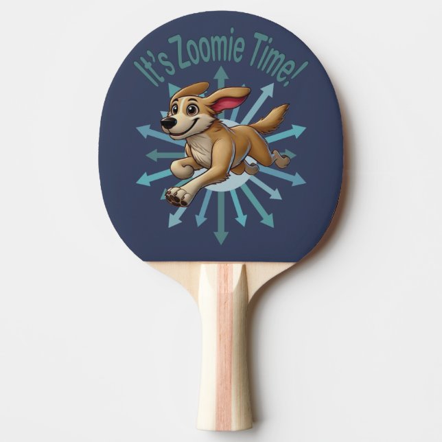 Raquete De Ping Pong É Zoomie Time Medium Tan Mutt (Frente)