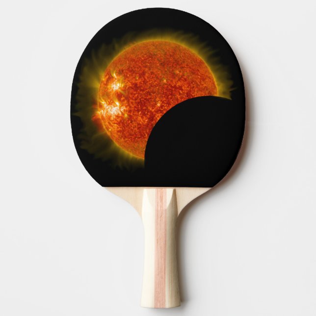 Raquete De Ping Pong Eclipse Solar em Andamento (Frente)
