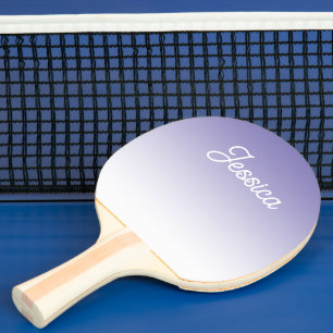 Raquete De Ping Pong (Editável) Cor Púrpura Leve e seu texto