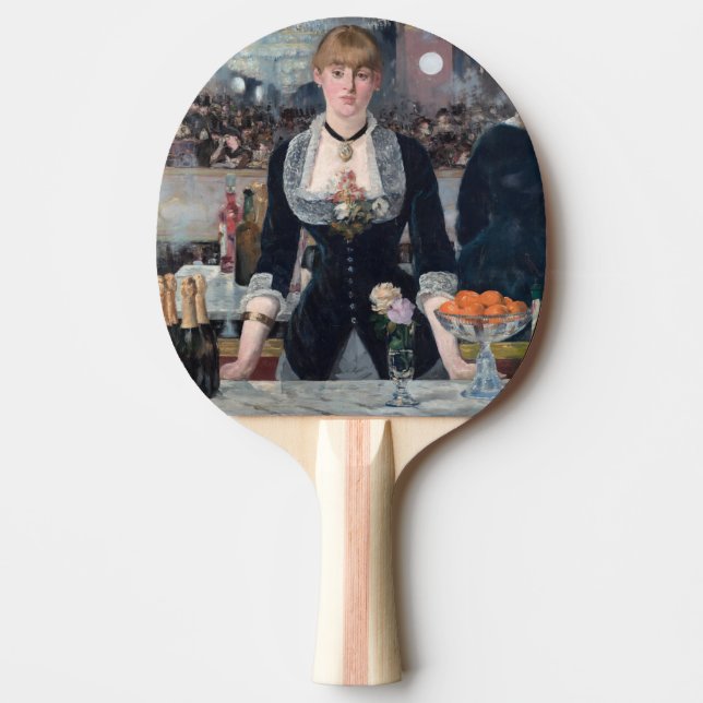 Raquete De Ping Pong Edouard Manet - Um Bar na Folies-Bergere (Frente)