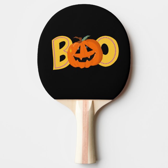 Raquete De Ping Pong Ei, Boo Bonitinho, Típica de Abóbora (Frente)