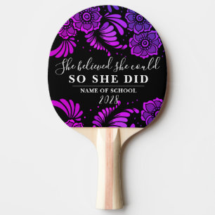 Raquete De Ping Pong Ela Acreditava Que Podia Assim Que Fez Flores Esco