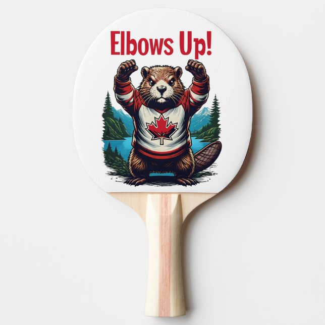 Raquete De Ping Pong Elbows Up Canadá (Frente)