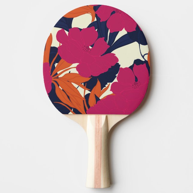 Raquete De Ping Pong elegância floral: padrão abstrato (Frente)