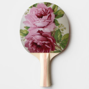 Raquete De Ping Pong Elegância Rosa Vintage