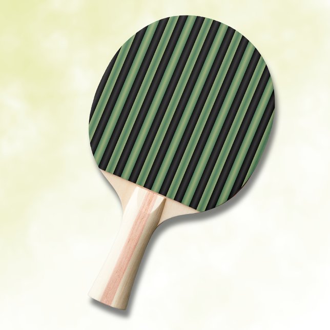 Raquete De Ping Pong Elegante Vintage Verde Salgueiro Oliva Preto 3D Li (Criador carregado)