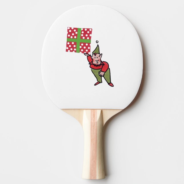 Raquete De Ping Pong Elf com pá pingue-pongue branco para presente de B (Frente)