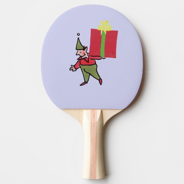 Raquete De Ping Pong Elf com pás pingue-pongue roxa da caixa vermelha (Frente)