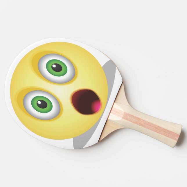 Raquete De Ping Pong Emoji - Rosto Engraçado (Lateral)