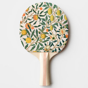 Raquete De Ping Pong Enfeite Branco de Romã de Fruta William Morris