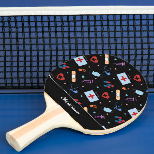 Raquete De Ping Pong Enfermeiro Personalizado Padrão Médico